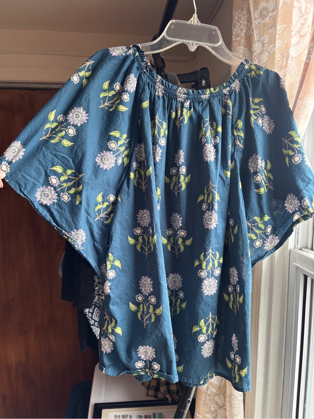 EUC Old Navy Flutter-Sleeve Tassel-Tie Top | Floral Peasant Blouse | Women’s XXL - Picture 4 of 16